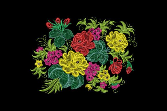Colorful Garden Embroidery