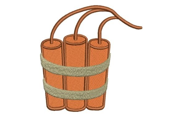 Dynamite Sticks Embroidery Design