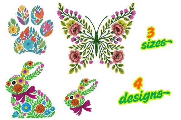 Floral Animal Embroidery Bundle