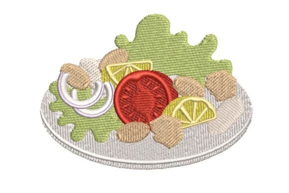 Fresh Italian Salad Embroidery Design