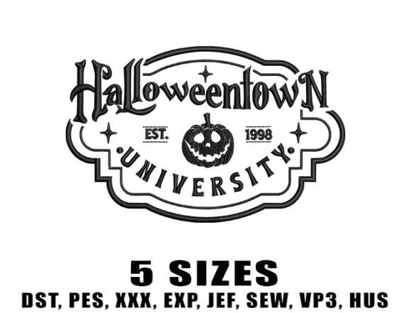 Halloweentown Badge Embroidery Design