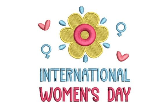 International Women’s Day Embroidery Design