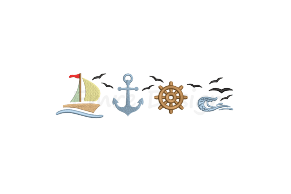Nautical Embroidery Design