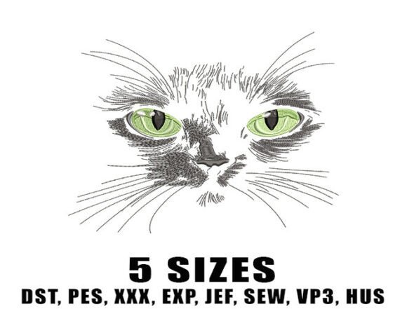 Peeking Cat Embroidery Designs
