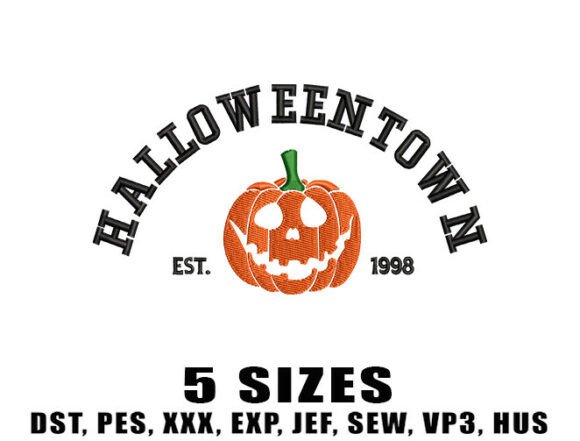 Spooky Town Embroidery Designs