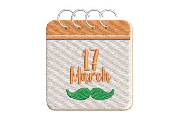 St. Patrick’s Day 17 March Calendar with Mustache