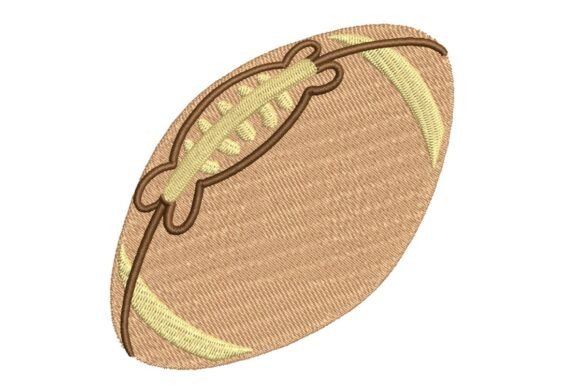 Stylized American Football Embroidery Design