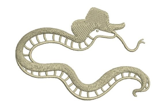 Stylized Western Snake with Cowboy Hat