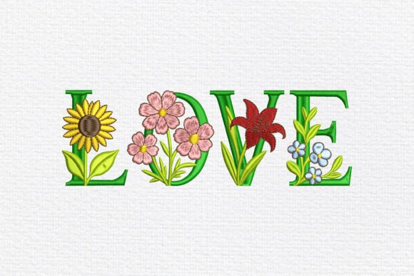 Sunflower LOVE Embroidery