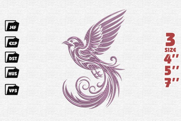 Tribal Hummingbird Embroidery
